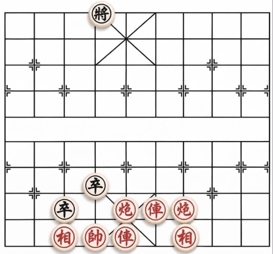 象棋殘局思考題：紅方 8 隻子 vs 黑方 3 隻子